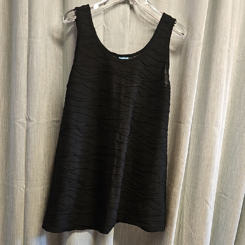 Mesh Black Sleeveless Top
